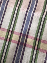 Load image into Gallery viewer, Kikoy Towel: White with Green and Purple stripes and Pink terry lining - Salt and Reverie