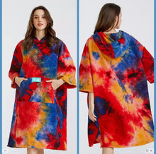 Load image into Gallery viewer, Tie-Dye Surf Poncho